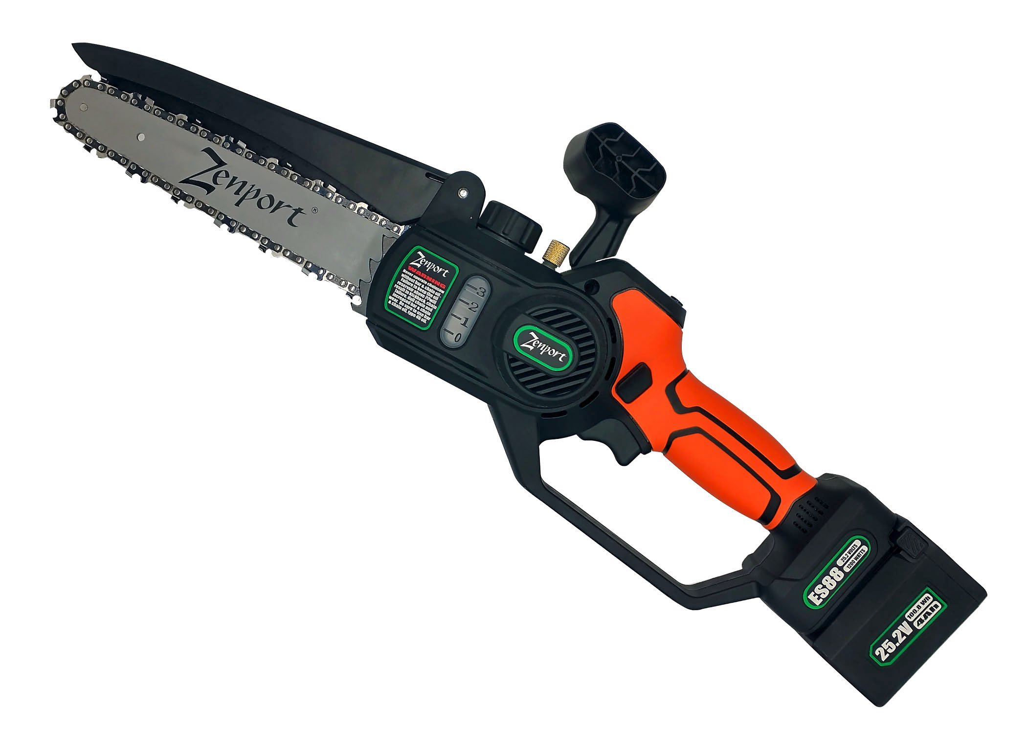 (image for) Zenport Chainsaw ES88 8-Inch Bar, 6.3-Inch Cut, 25-Volt Battery, Cordless