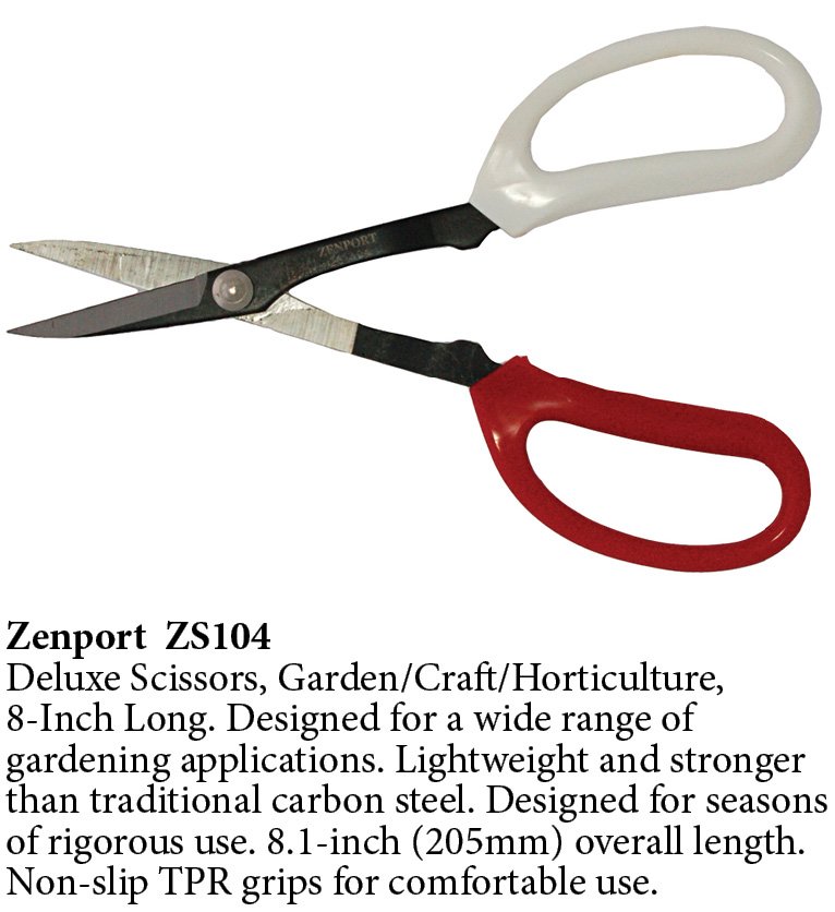(image for) Zenport Scissors ZS104 Deluxe Scissors for Garden, Dahlia Tubers, Craft, 8-Inch Long