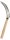 (image for) Zenport Sickle K205 Harvest Knife Weeding Sickle, Berry Lavender Vegetable Landscape, Wood Handle, Serrated Edge, 6.5-Inch Blade