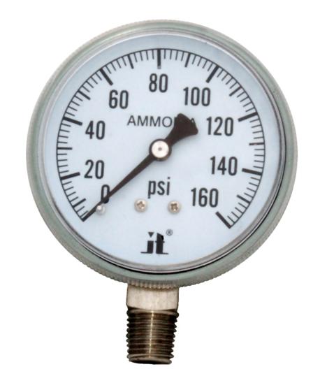 Zenport Manómetro Zen-Tek APG160 Manómetro de gas amoníaco, 0-160 psi