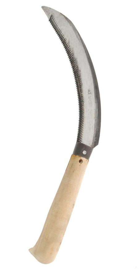 Zenport Sickle K202 Lavender Harvest Sickle/Berry Knife, Notched Handle, 6.5-Inch Curved Serrated Blade