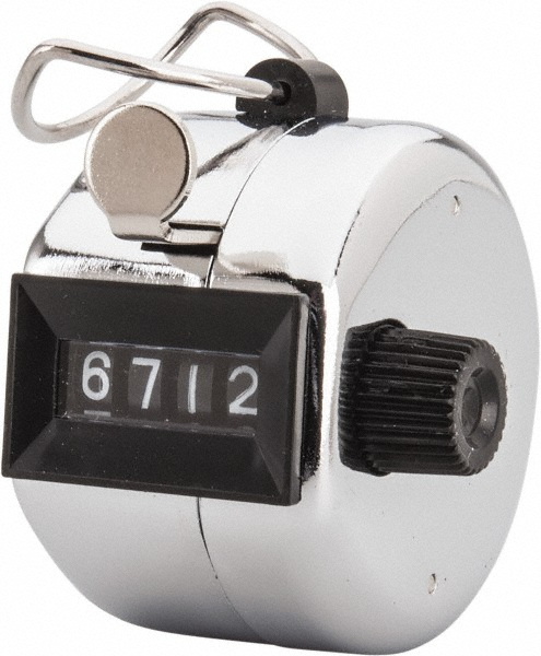 Zenport Tally Counter TCI22 Tally Counter, Hand Held Counter, 4 Digit Manual Mechanical Click Counter