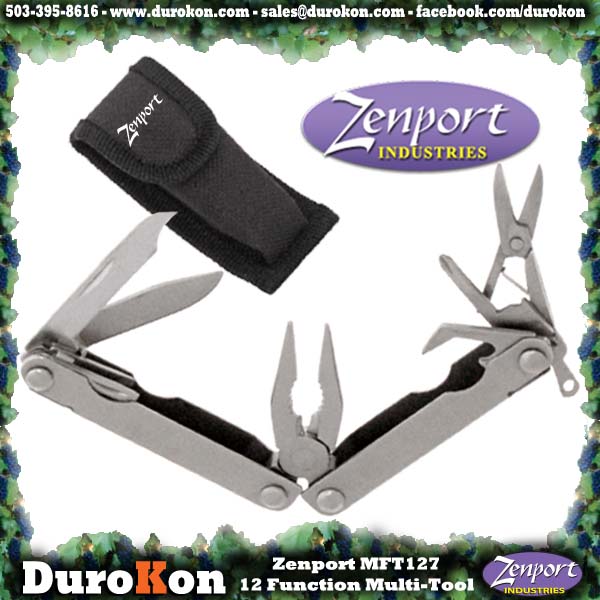 Zenport Multi-Tool MFT27 12-Function Mini Multi-Tool w/Case